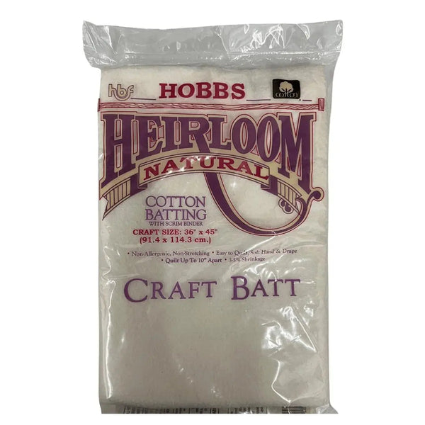 Hobbs Heirloom 100% Cotton Batting Package