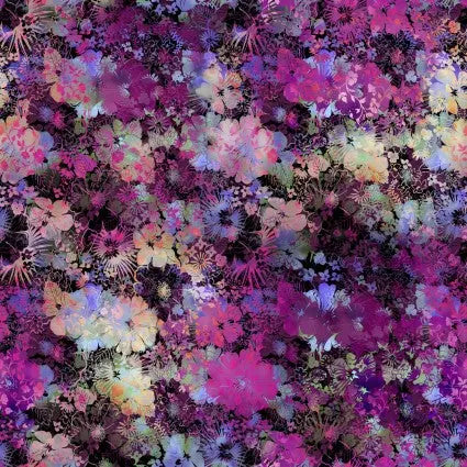 I Dream In Color Lush Magenta Purple 44"/45" Fabric Per Yard