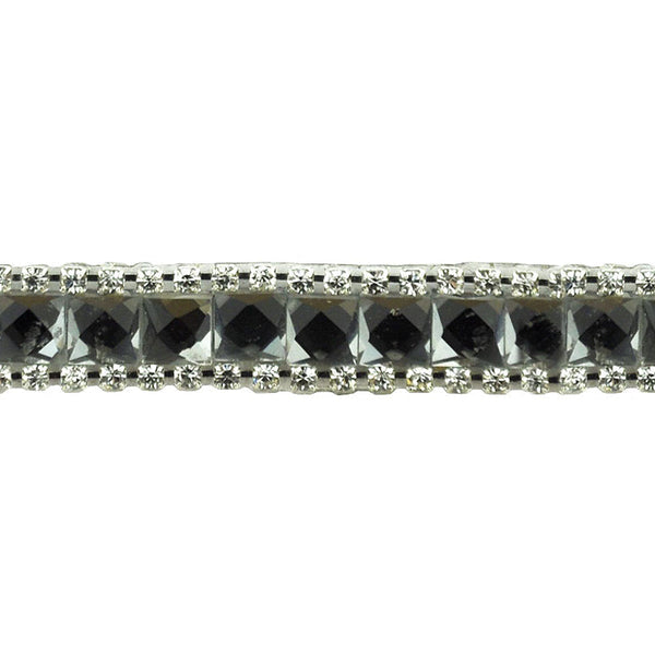 Iron-On Rhinestone Banding - 3/8" Wide (5 Yard Roll) - BRSY-21-49 Gunmetal