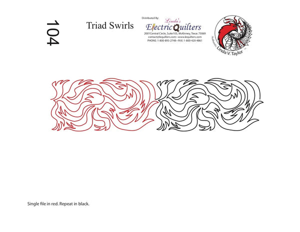 104 Triad Swirl Pantograph by Linda V. Taylor