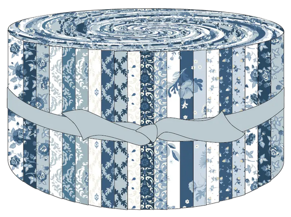 Lakeland Blues - 2 1/2" Strips 42 Prints