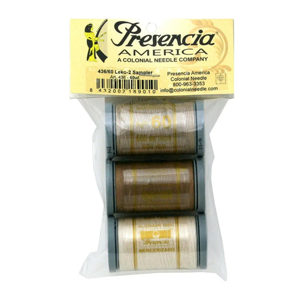 Leko 2 Neutrals Cotton Sewing Thread Sampler