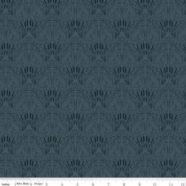 Let's Wander First Catch Blue Cotton 43"/44" Fabric Per Yard
