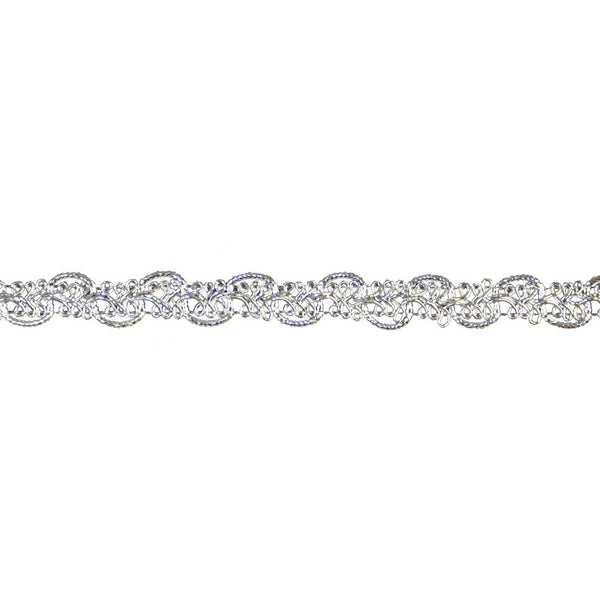 Metallic Gimp Trim - 1/2" Width (25 Yard Roll) - BG-2005-11 Silver