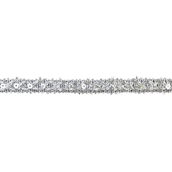 Metallic Gimp Trim - 1/2" Width (25 Yard Roll) - BG-2006-11 Silver