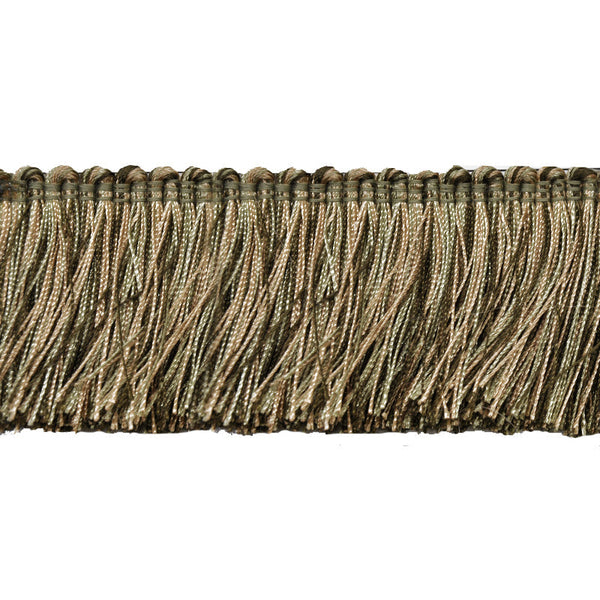 Milante Collection - 2" Brush Fringe (25 YD ROLL) - BF-1480-10/25 Green & Ivory