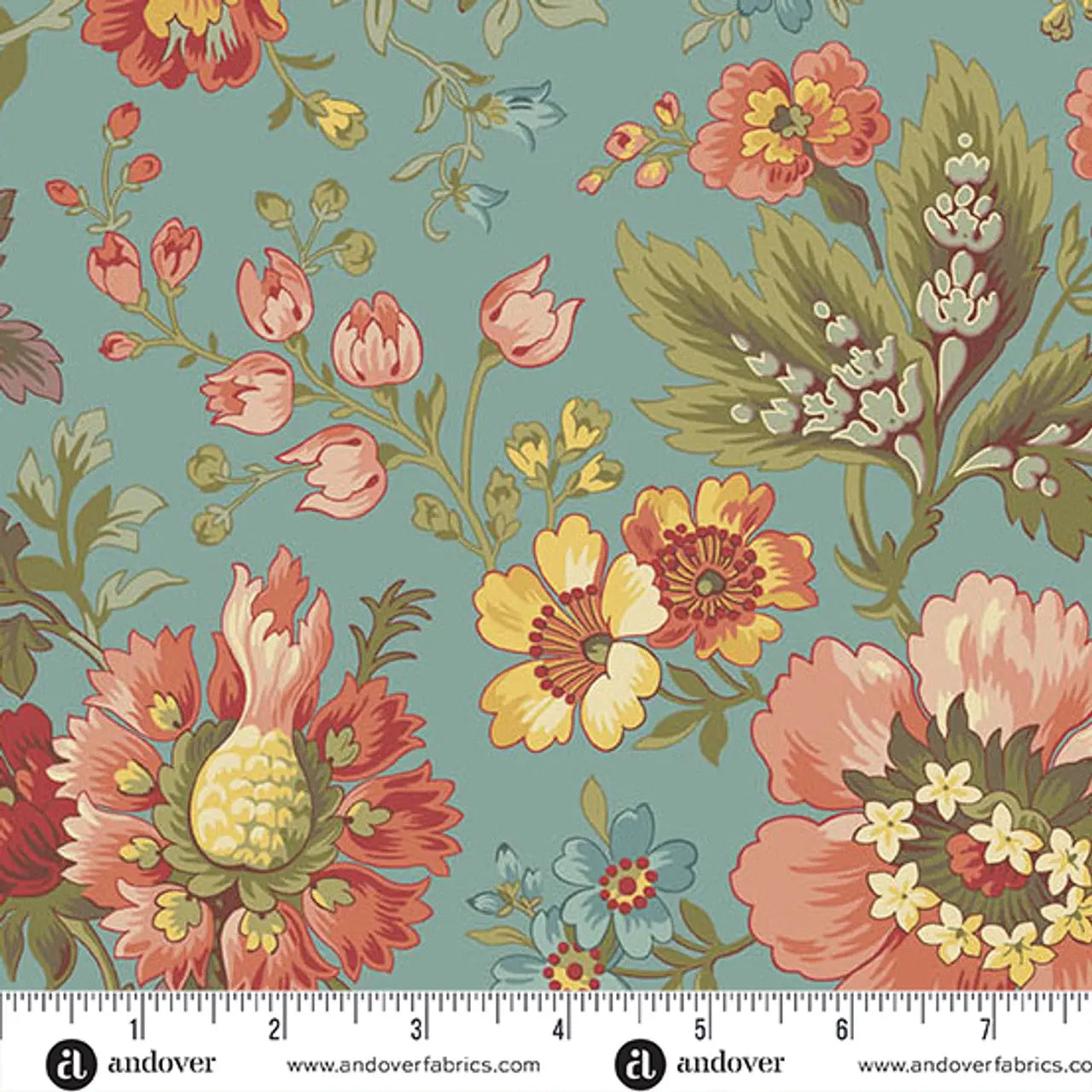 Milk and Honey Blue Farmer's Daughter 108's Cotton Wideback Fabric Per Yard