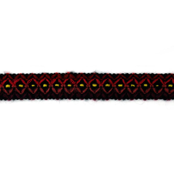 Mohair Woven Braid -1 1/4" Width (15 Yard Roll) - BR-749-02 Black