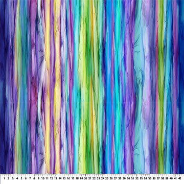 Multi Color Purple Stripes Infatuation Cotton 44"/45" Fabric Per Yard