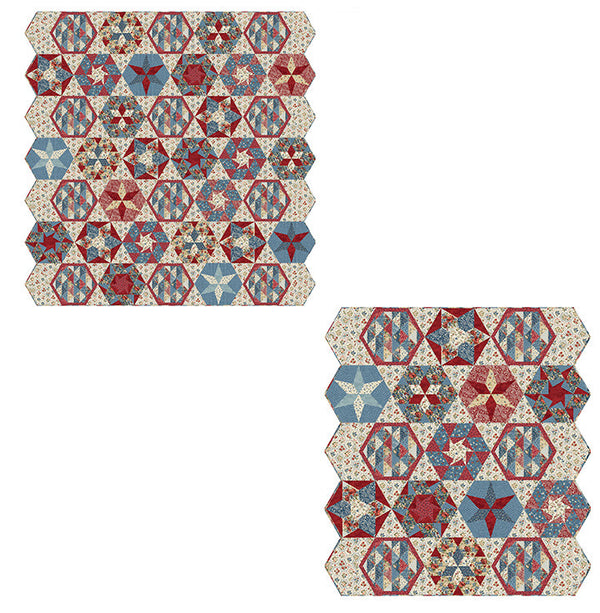 Multi Colour Pentagon  PTN3553 Wideback Fabric per Yard