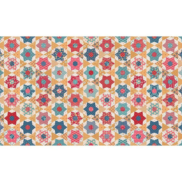 Multi Double Lush Velvet 58/60" Americana Stars