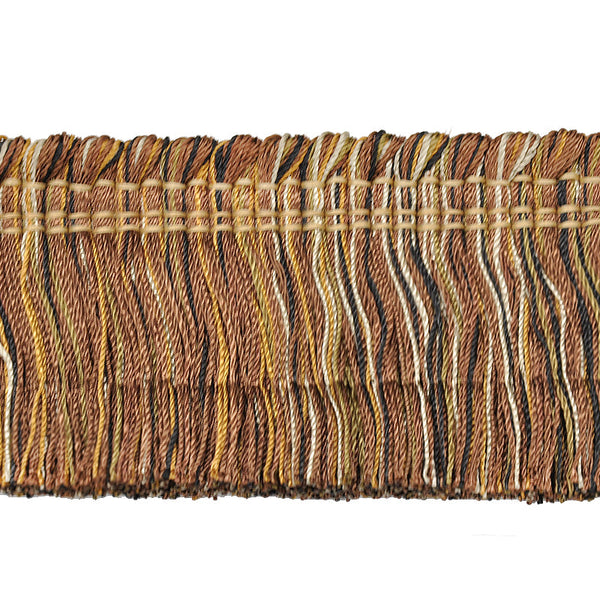 Odyssey Collection - 2" width BRUSH FRINGE (25 Yard Roll) - Bronze and Tan