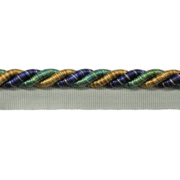 Odyssey Collection - 3/8" width Cord with Lip (50 Yard Roll) - BC-13000-38/04 Green, Blue and Tan