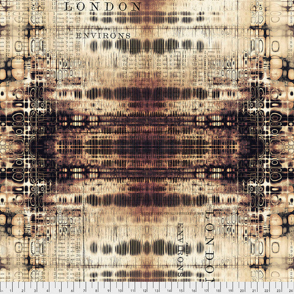 Neutral London Gridlock Abandoned 44"/45" Cotton Fabric Per Yard