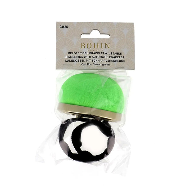Pin Cushion Flexible Snap Bracelet Neon Green
