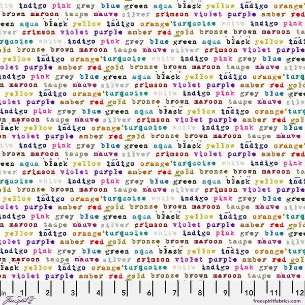 Polychrome Paper Stamped Cotton 44"/45" Fabric Per Yard