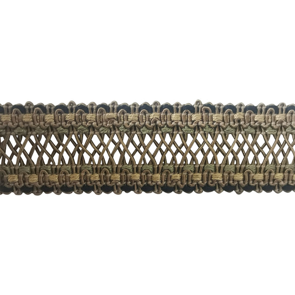 Pompeii Collection - 1" width BRAID (25 Yard Roll) - BR-7095-02/16 Black and Sable