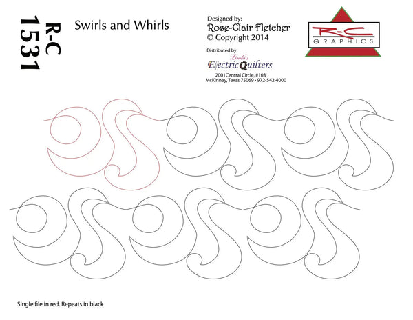 1530 Swirls And Whirls Pantograph by Rose-Clair Fletcher