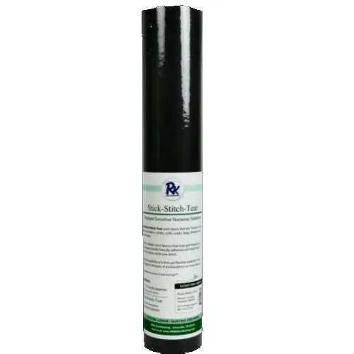 RNK Stick- Stitch-Tear BLACK 15" x 10 yds