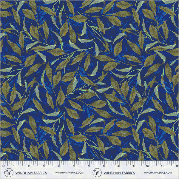 Royal Greenery Midnight Blooms Cotton 44"/45" Fabric Per Yard