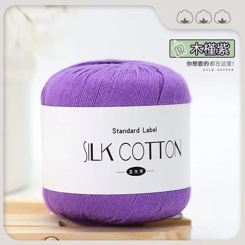 Silk Lace Cotton Yarn Soft Baby Knitting Crochet Thread