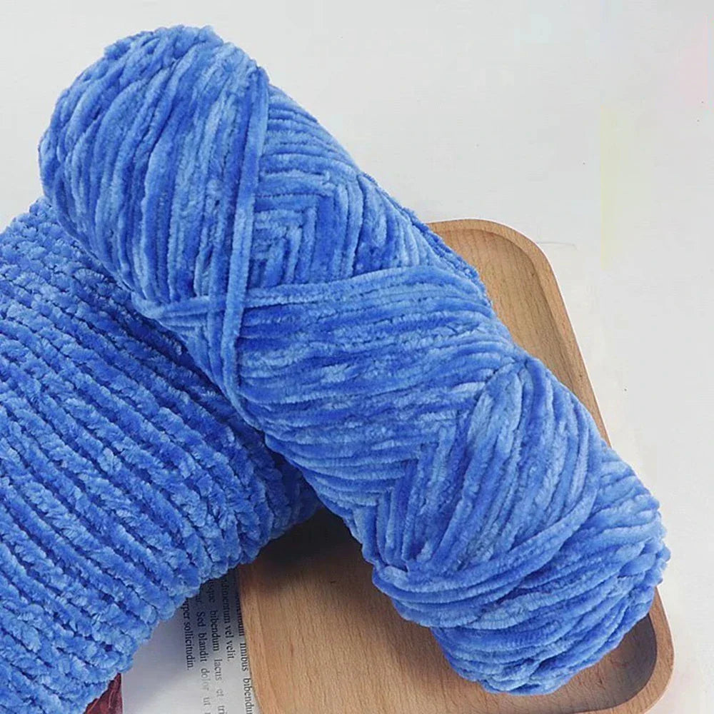 Chenille Soft Velvet Yarn Knitting Crochet Wool Craft Fiber