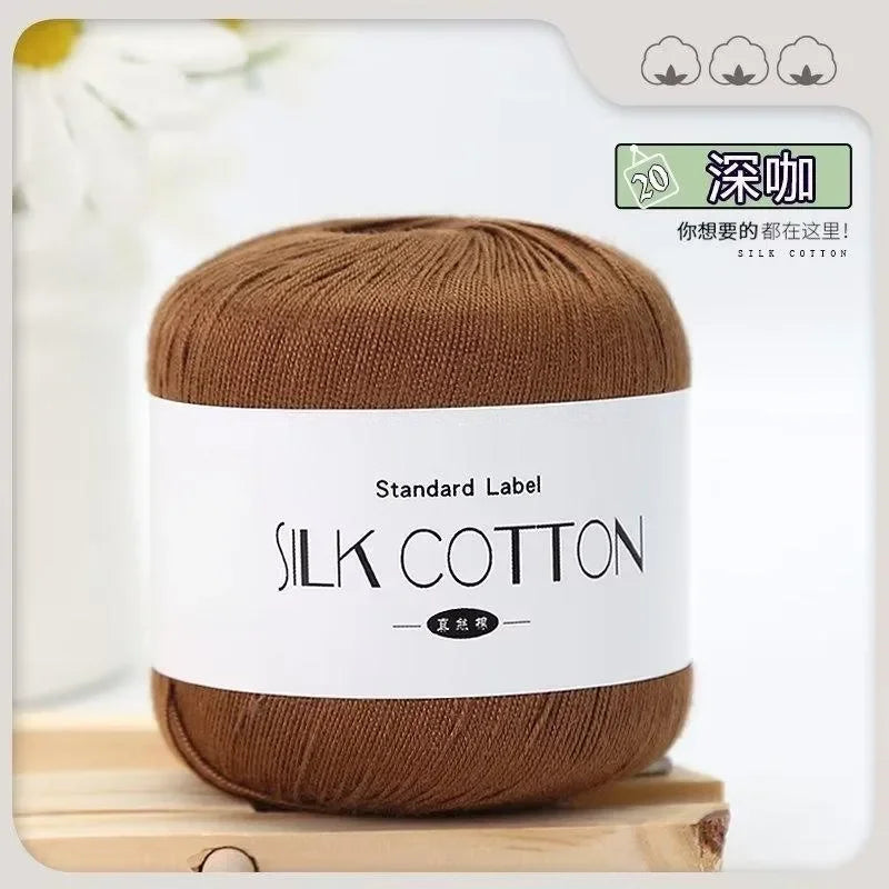 Silk Lace Cotton Yarn Soft Baby Knitting Crochet Thread