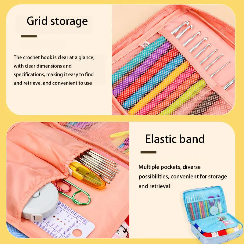 Crochet Kit Beginners Portable Hook Set Yarn Knitting Supplies