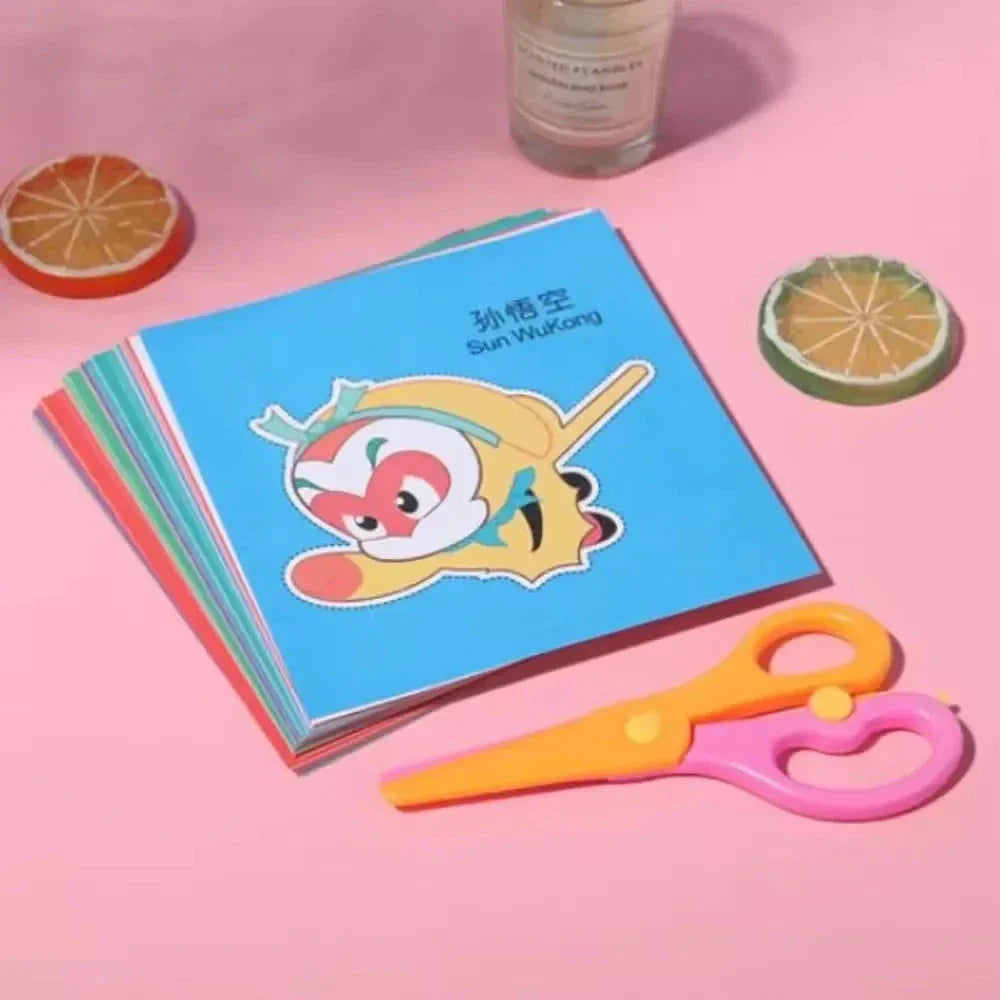 48pcs Kids Craft Paper Cut Book DIY Cartoon Scrapbooking