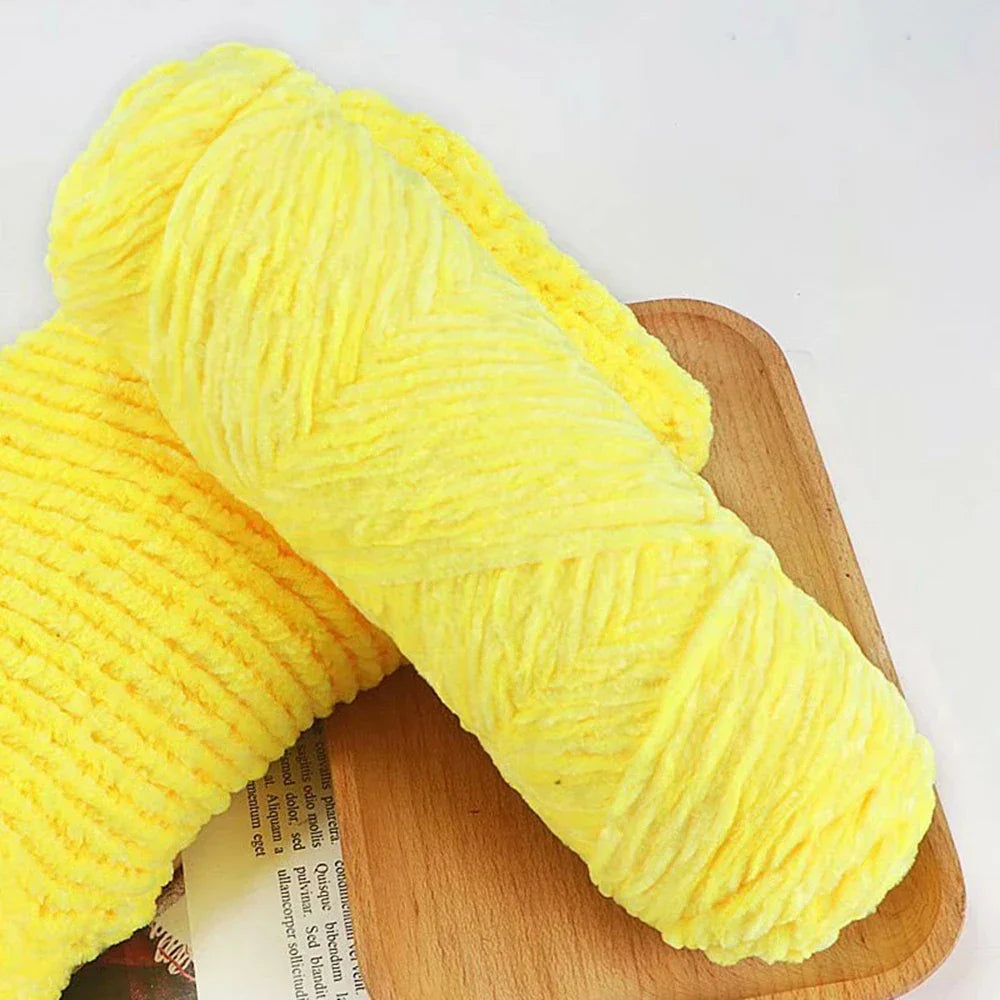Chenille Soft Velvet Yarn Knitting Crochet Wool Craft Fiber