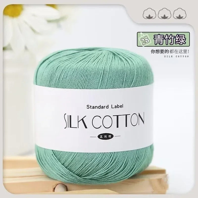 Silk Lace Cotton Yarn Soft Baby Knitting Crochet Thread