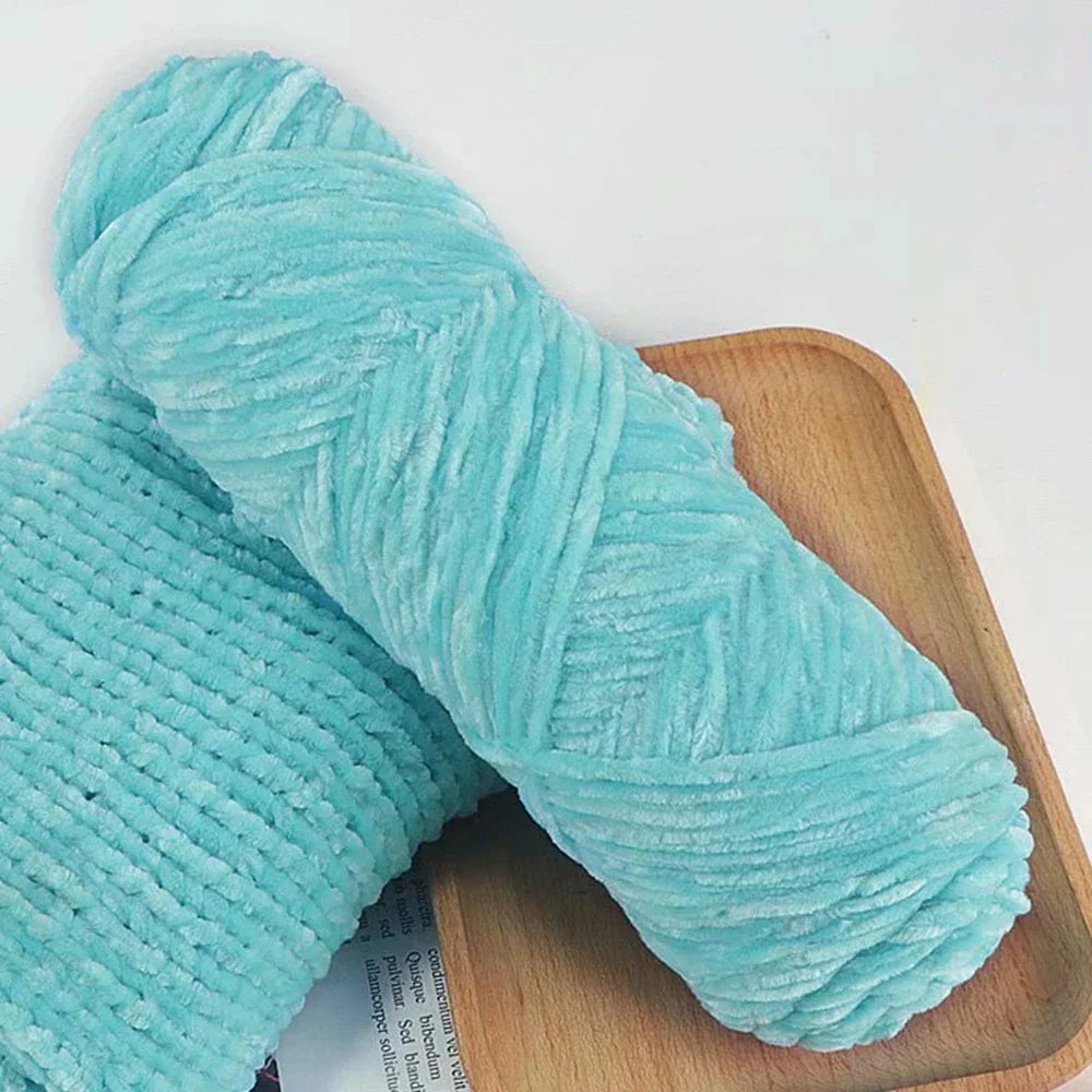 Chenille Soft Velvet Yarn Knitting Crochet Wool Craft Fiber