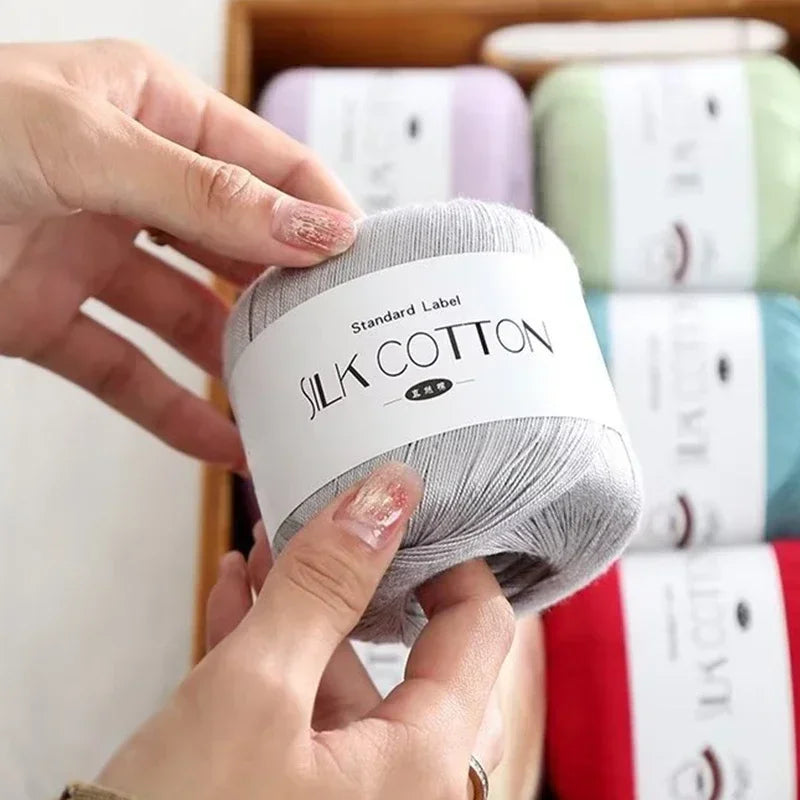 Silk Lace Cotton Yarn Soft Baby Knitting Crochet Thread