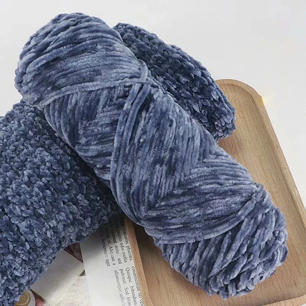 Chenille Soft Velvet Yarn Knitting Crochet Wool Craft Fiber