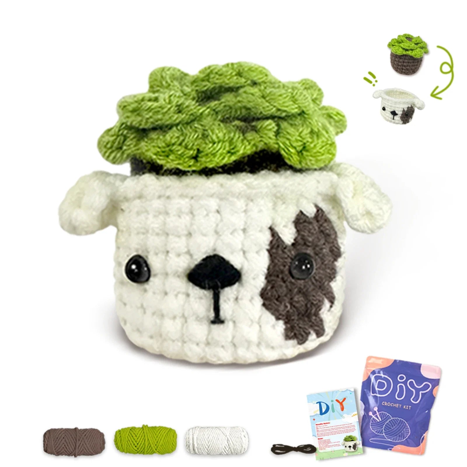 Animal Crochet Kit Beginners DIY Starter Set Step By Step