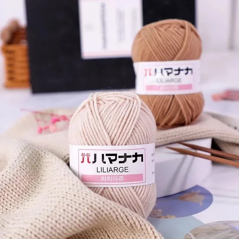 Soft Cotton Velvet Yarn Thick Knitting Crochet DIY Sweater