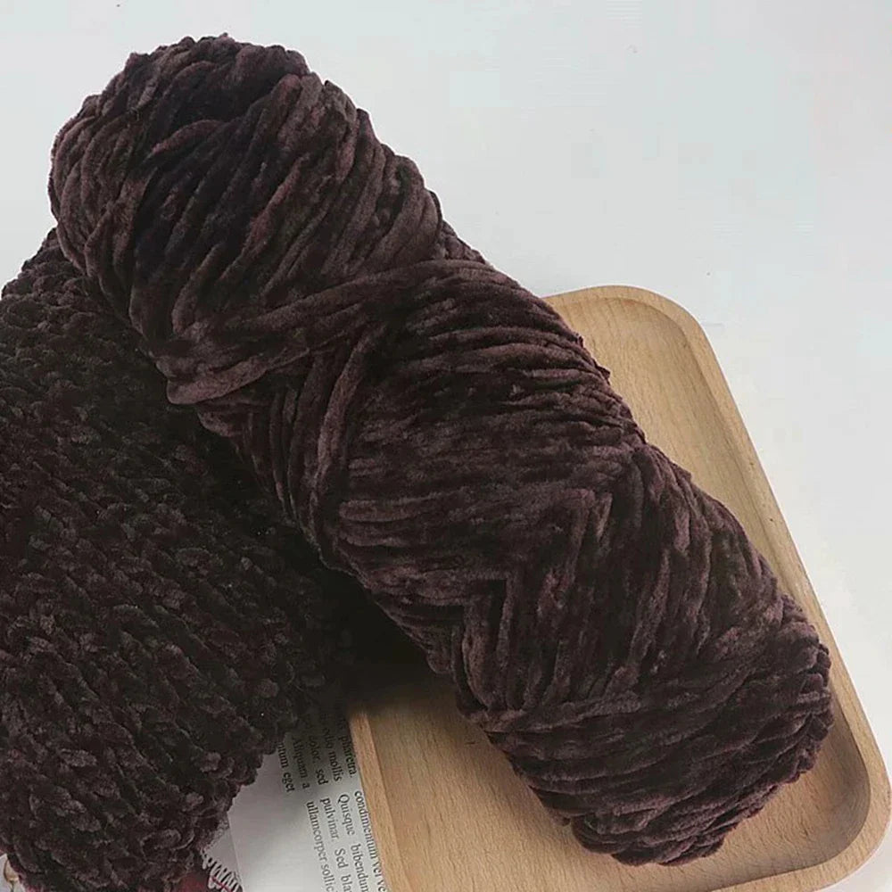 Chenille Soft Velvet Yarn Knitting Crochet Wool Craft Fiber