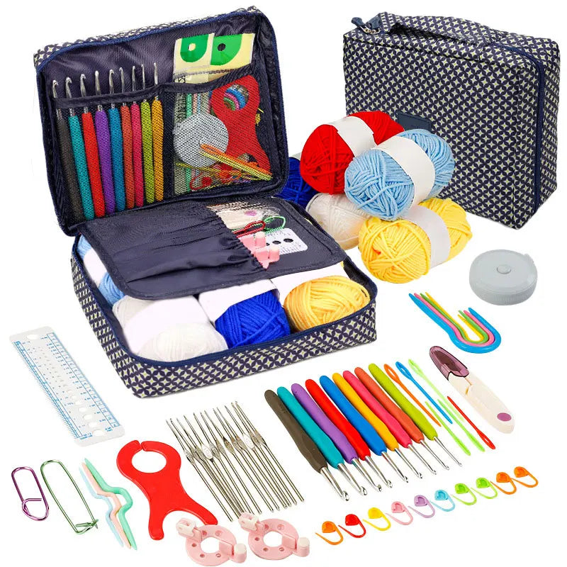 Crochet Kit Beginners Portable Hook Set Yarn Knitting Supplies