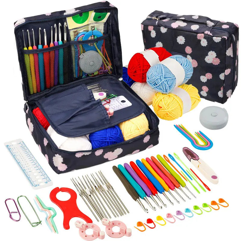 Crochet Kit Beginners Portable Hook Set Yarn Knitting Supplies