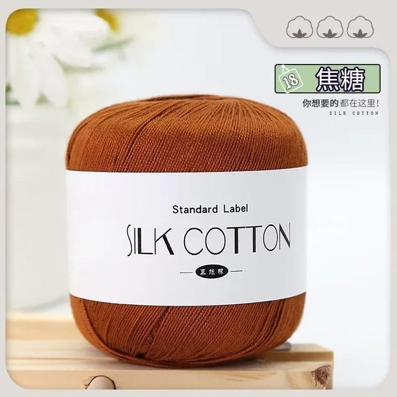 Silk Lace Cotton Yarn Soft Baby Knitting Crochet Thread