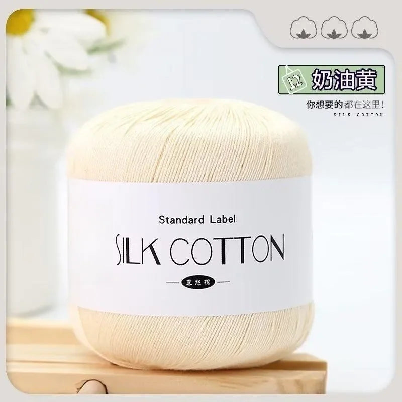 Silk Lace Cotton Yarn Soft Baby Knitting Crochet Thread