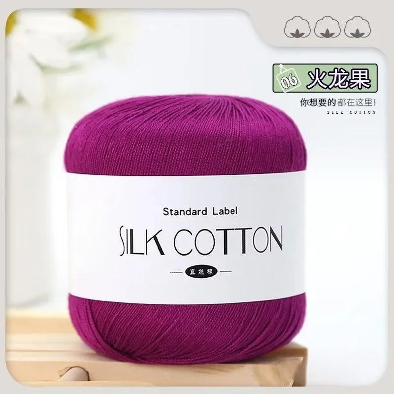 Silk Lace Cotton Yarn Soft Baby Knitting Crochet Thread