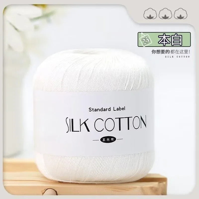Silk Lace Cotton Yarn Soft Baby Knitting Crochet Thread