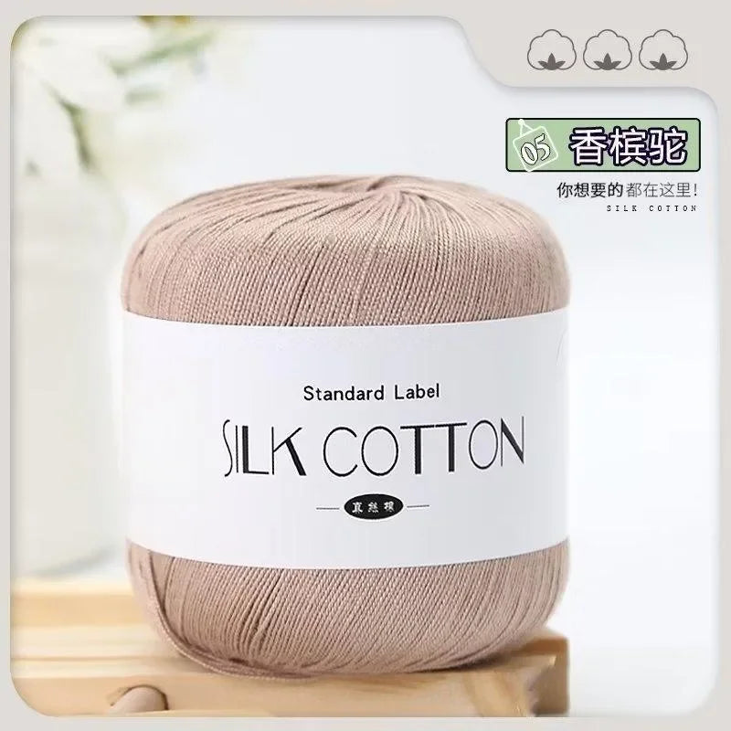 Silk Lace Cotton Yarn Soft Baby Knitting Crochet Thread