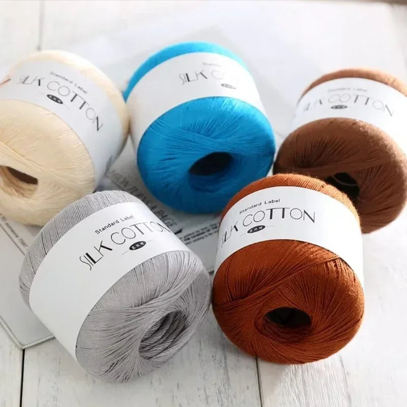 Silk Lace Cotton Yarn Soft Baby Knitting Crochet Thread