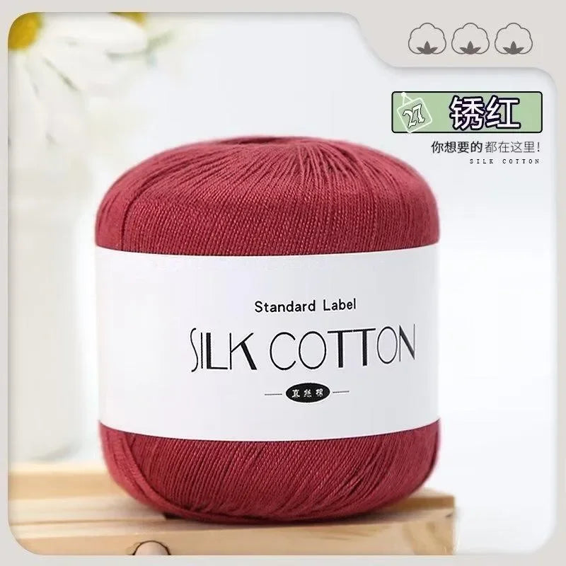 Silk Lace Cotton Yarn Soft Baby Knitting Crochet Thread