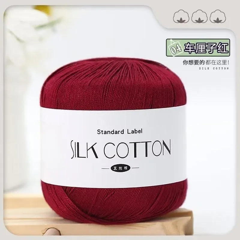 Silk Lace Cotton Yarn Soft Baby Knitting Crochet Thread