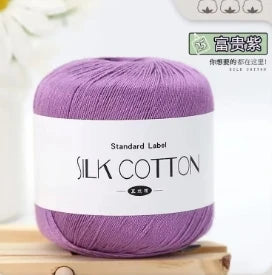 Silk Lace Cotton Yarn Soft Baby Knitting Crochet Thread