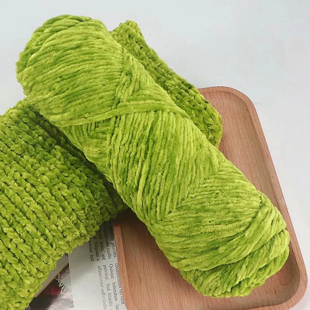 Chenille Soft Velvet Yarn Knitting Crochet Wool Craft Fiber