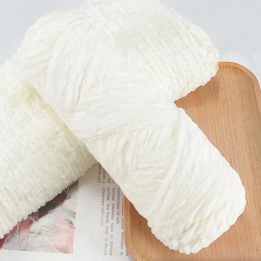 Chenille Soft Velvet Yarn Knitting Crochet Wool Craft Fiber